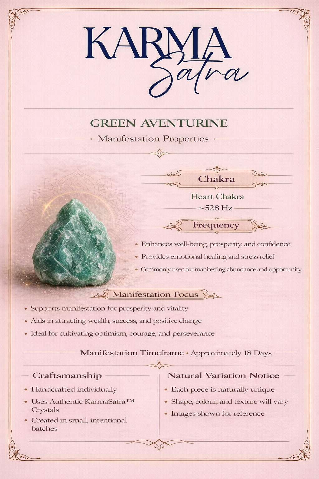Green Aventurine Manifestation Night Stand