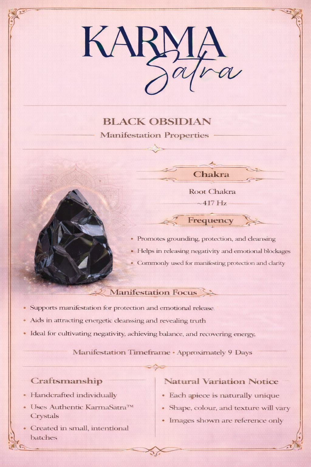 KarmaSatra™ Black Obsidian Tree of Life