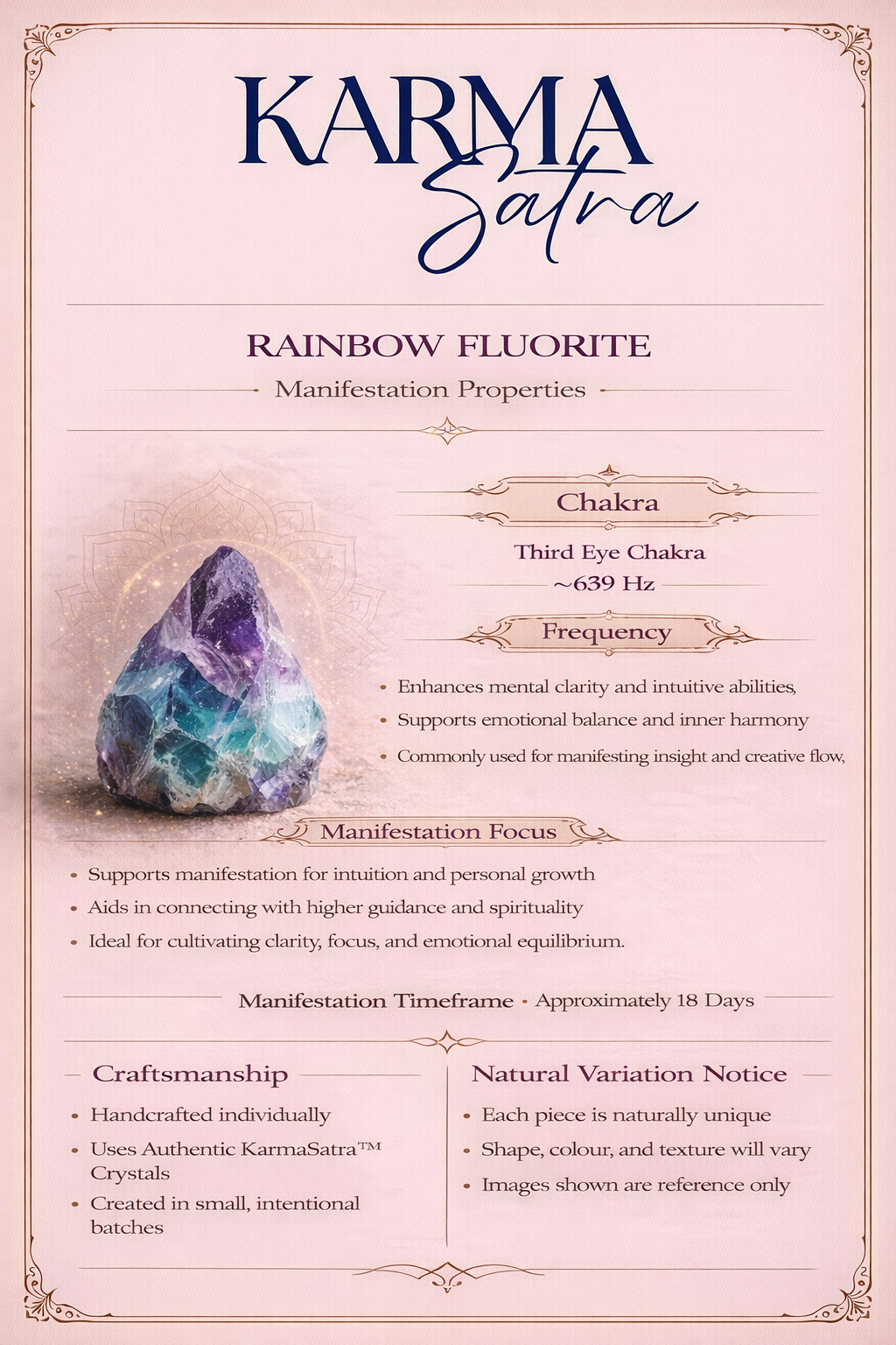 Rainbow Fluorite Manifestation Night Stand