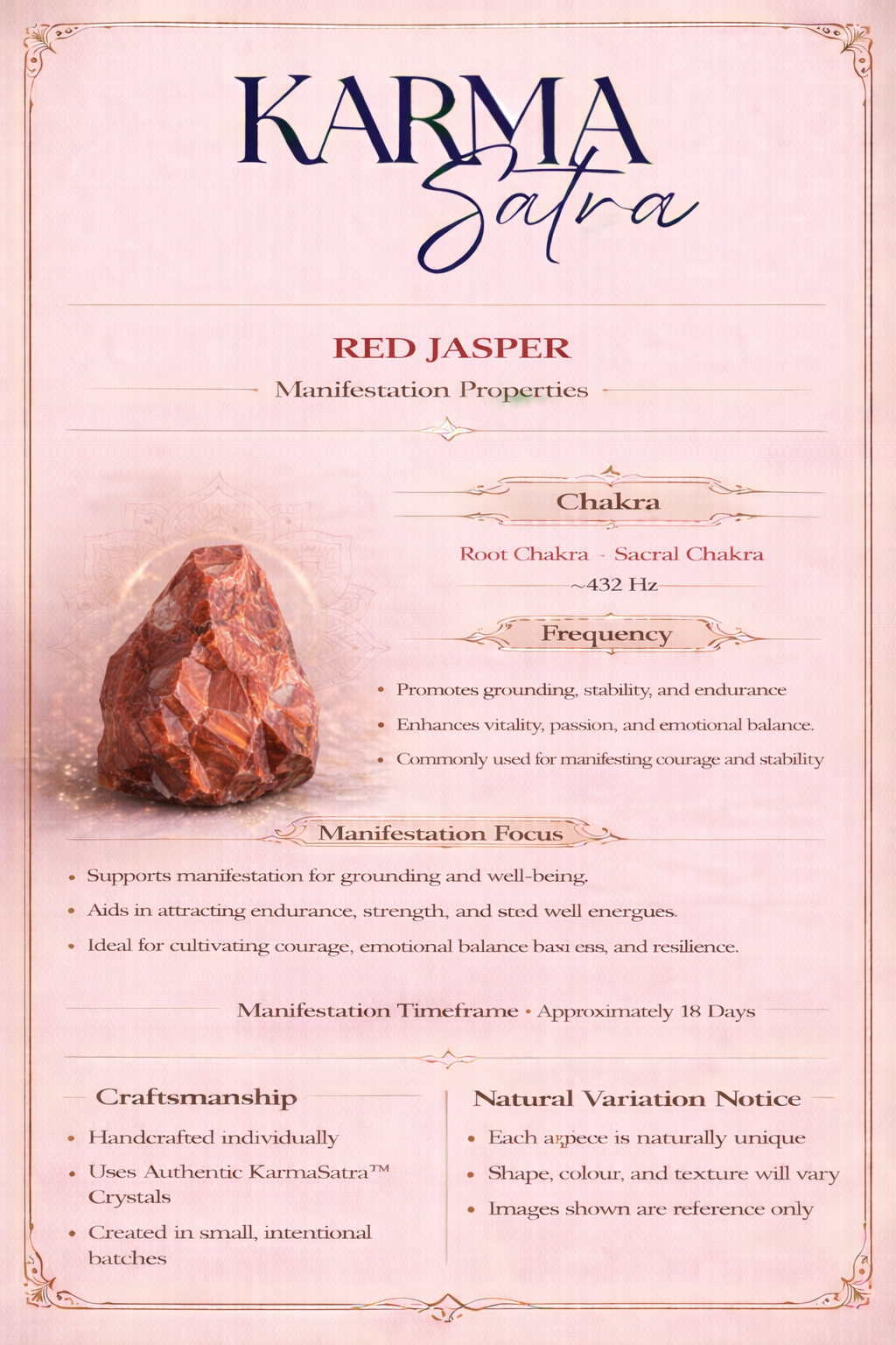 Red Jasper Manifestation Night Stand