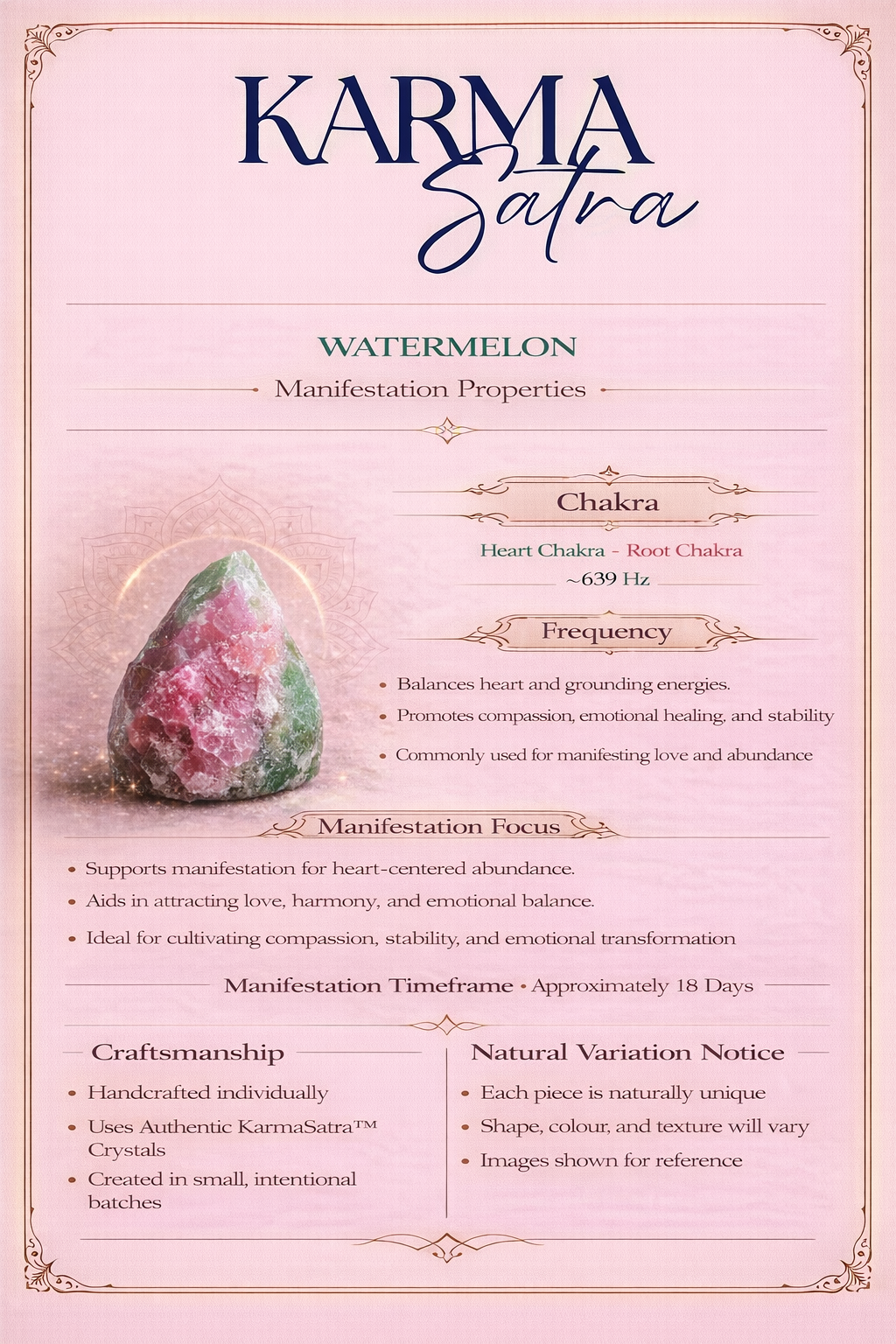 KarmaSatra™ Watermelon Crystal Keychain