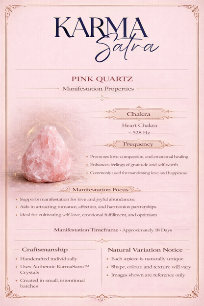 KarmaSatra™ Rose Quartz Crystal Keychain