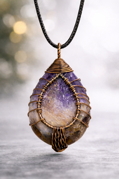 Amethyst Energy Pendant (Copper)