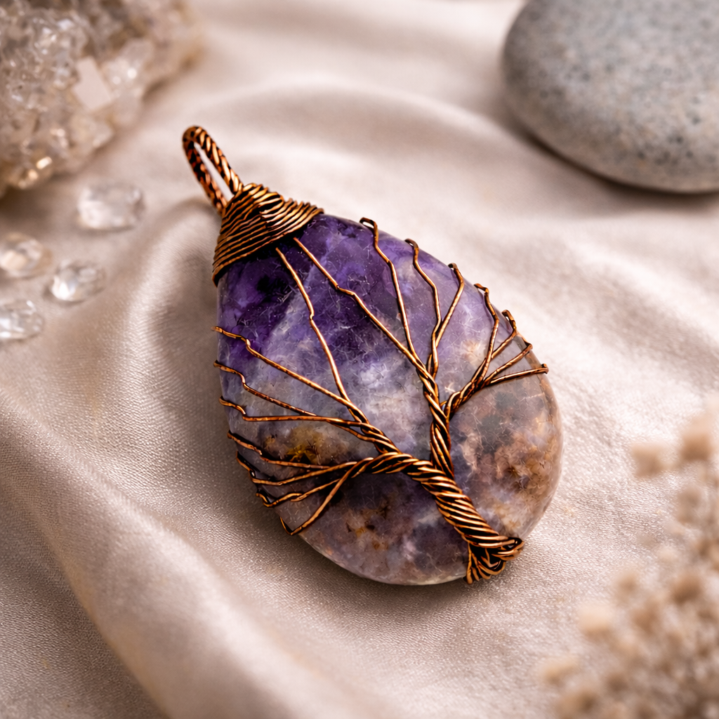 Amethyst Energy Pendant (Copper)