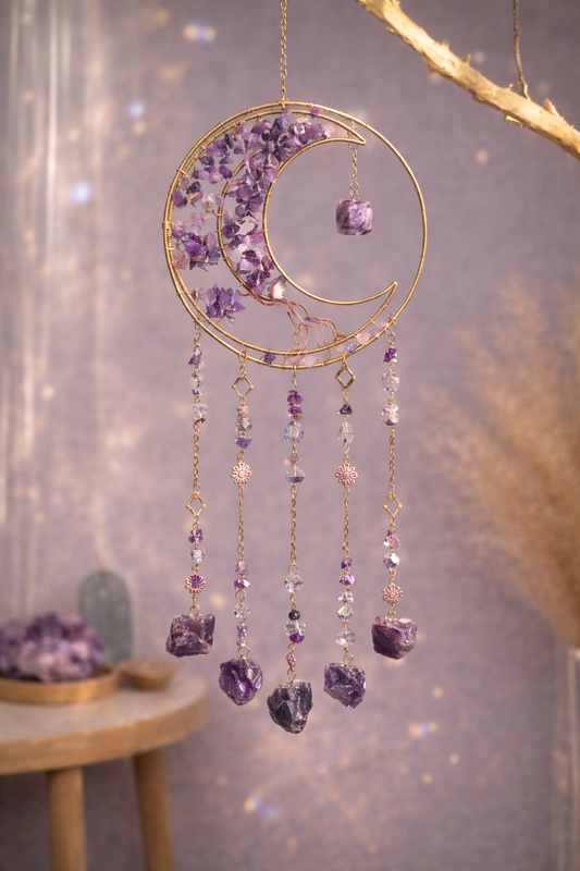 Amethyst Crystal Dream Catcher