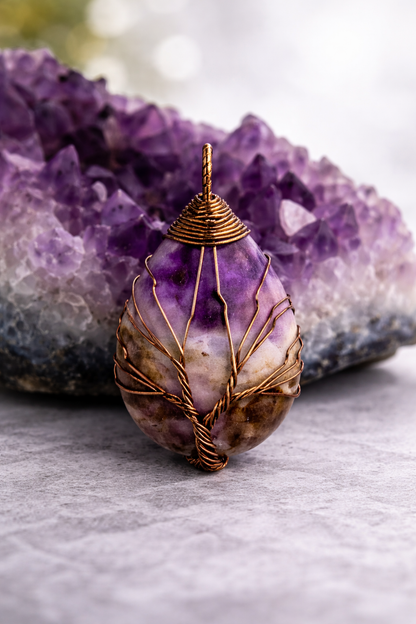 Amethyst Energy Pendant (Copper)