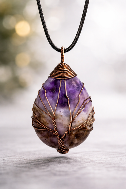 Amethyst Energy Pendant (Copper)