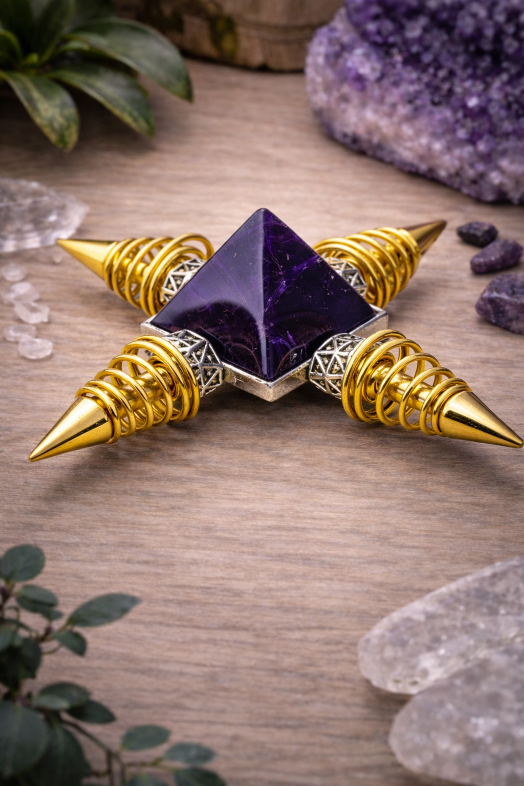 KarmaSatra™ Amethyst Frequency Amplifier (Gold)