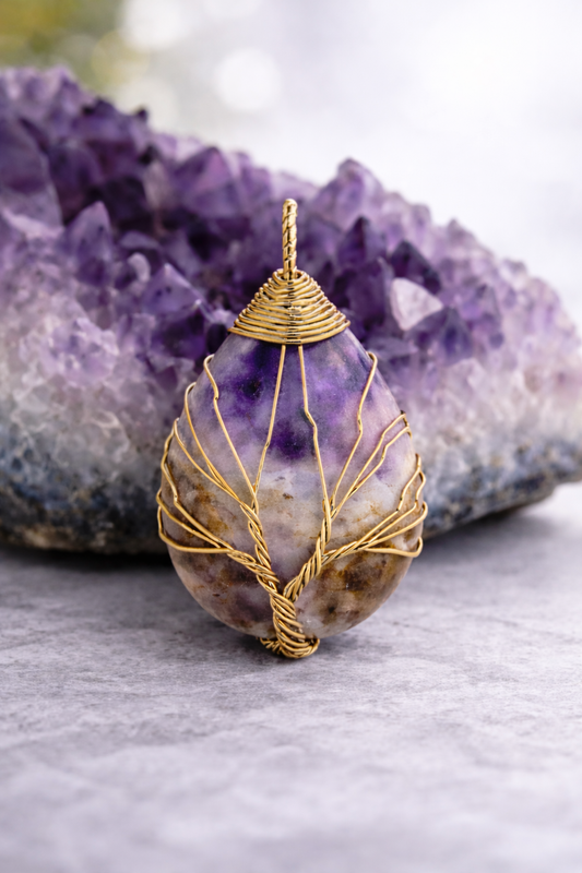 Amethyst Energy Pendant (Gold)
