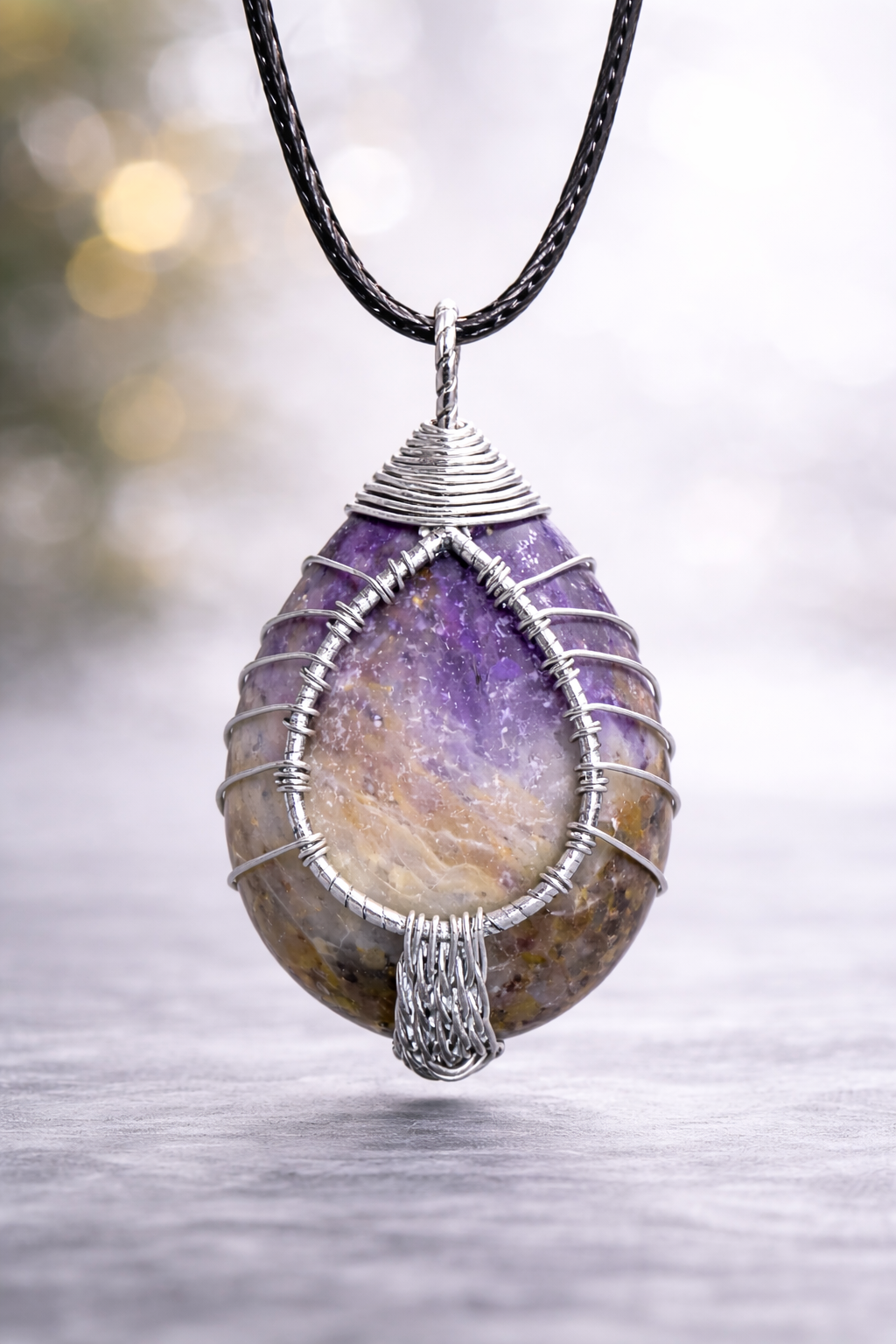 Amethyst Energy Pendant (Silver)
