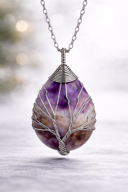 Amethyst Energy Pendant (Silver)