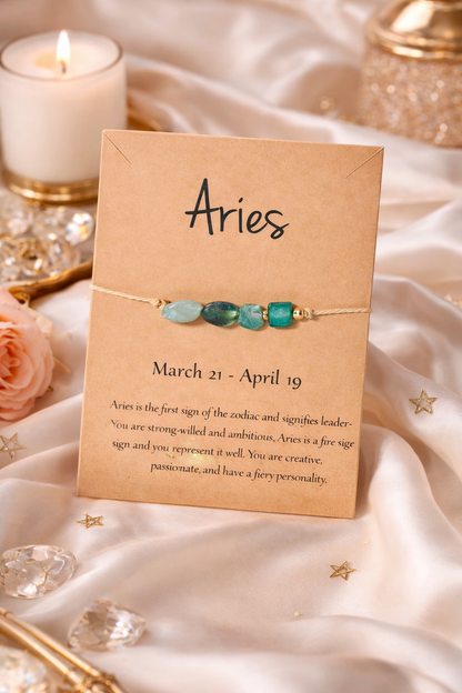 KarmaSatra™ Aries Zodiac Crystal Bracelet