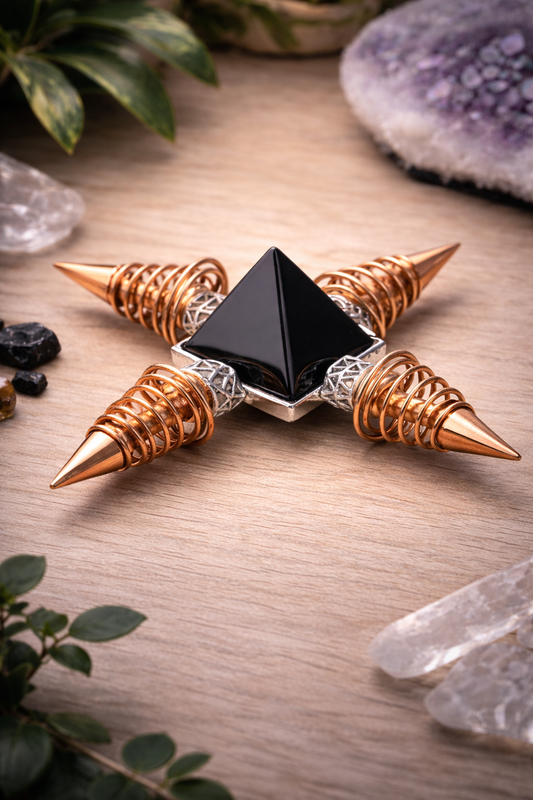 KarmaSatra™ Black Obsidian Frequency Amplifier (Copper)