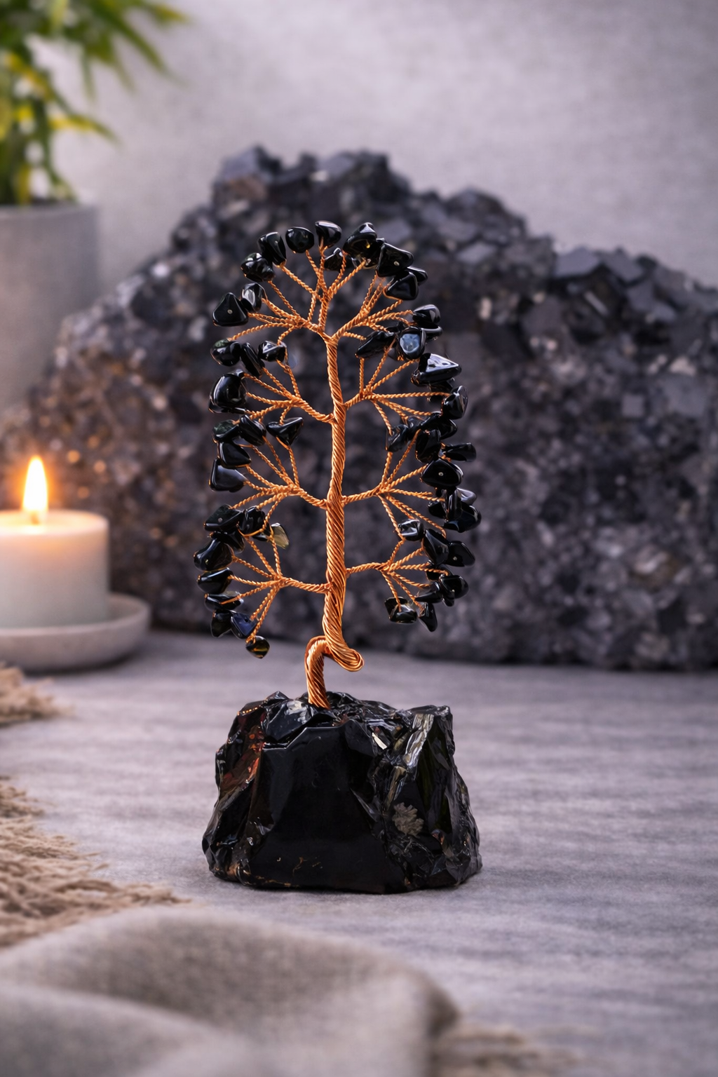 KarmaSatra™ Black Obsidian Tree of Life