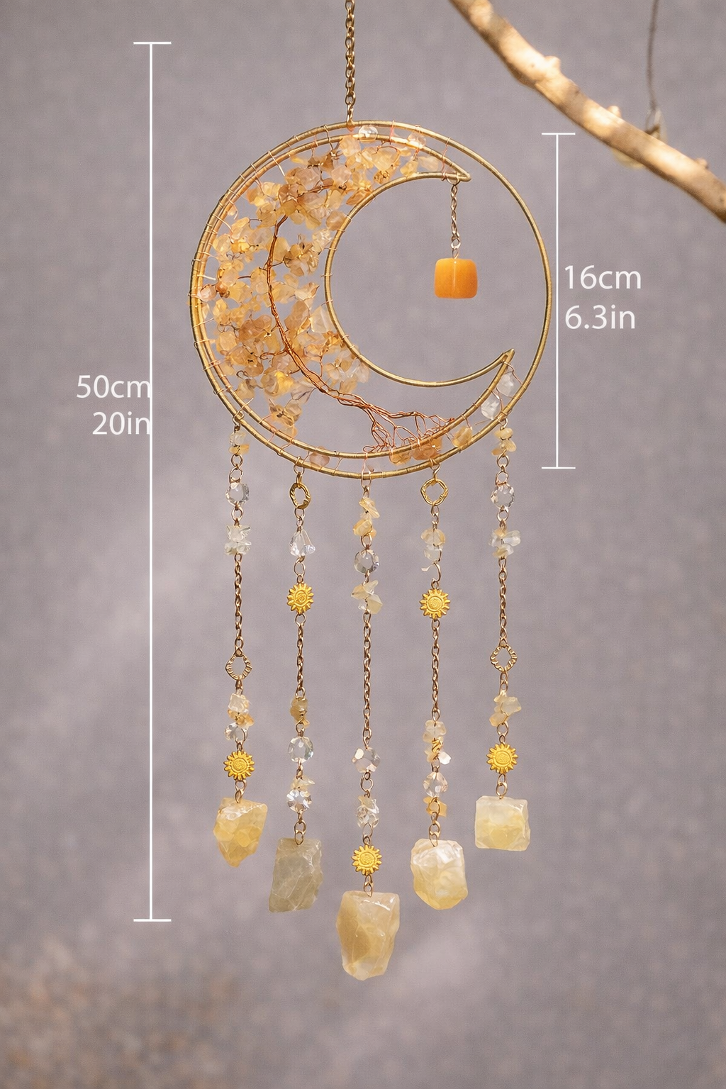 Citrine Crystal Dream Catcher