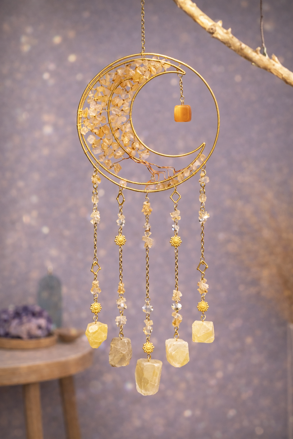 Citrine Crystal Dream Catcher