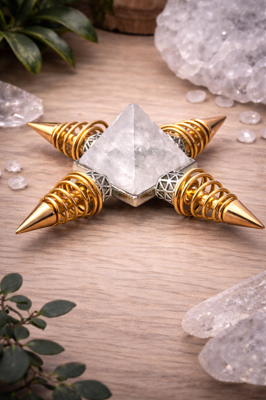KarmaSatra™ Clear Quartz Frequency Amplifier (Gold)