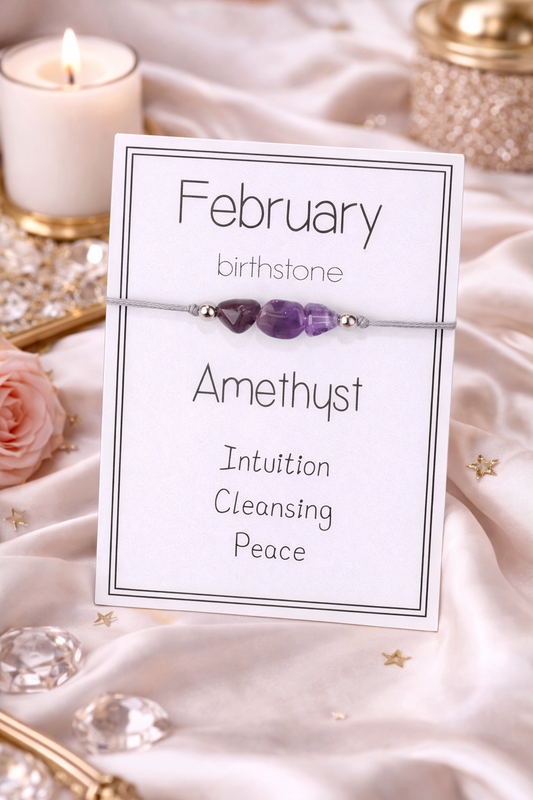 KarmaSatra™ February Birthstone Crystal Bracelet