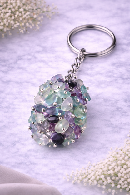 KarmaSatra™ Fluorite Crystal Keychain