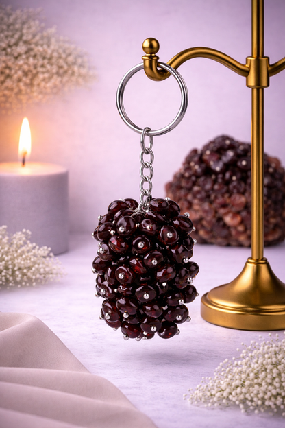 KarmaSatra™ Garnet Crystal Keychain