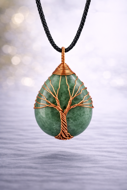 Green Aventurine Energy Pendant (Copper)