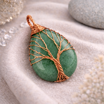 Green Aventurine Energy Pendant (Copper)
