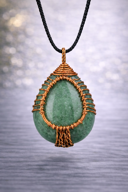 Green Aventurine Energy Pendant (Copper)