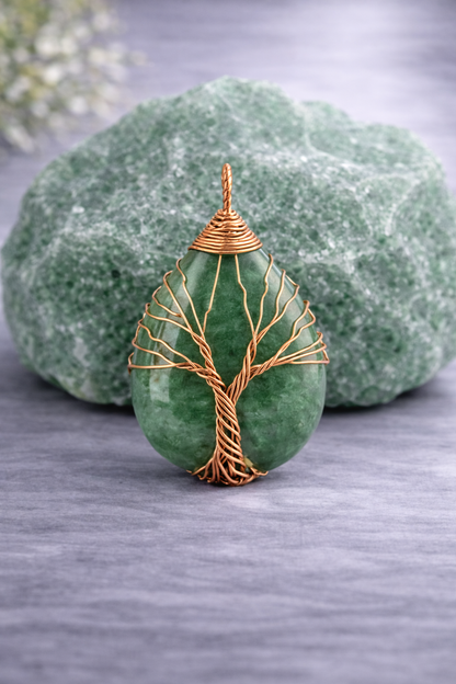 Green Aventurine Energy Pendant (Copper)