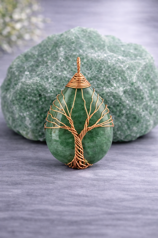 Green Aventurine Energy Pendant (Copper)