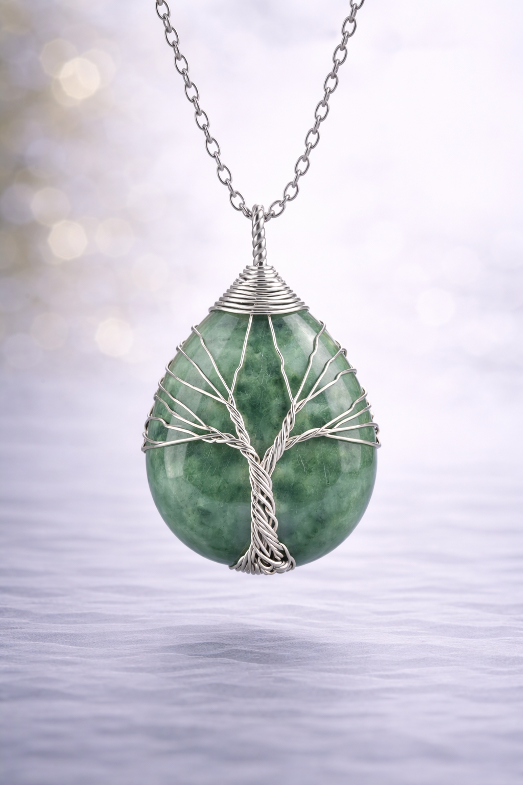 Green Aventurine Energy Pendant (Silver)