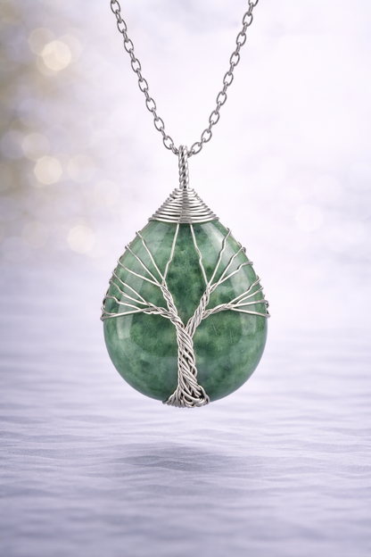 Green Aventurine Energy Pendant (Silver)