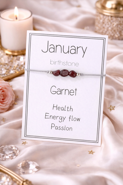 KarmaSatra™ January Birthstone Crystal Bracelet