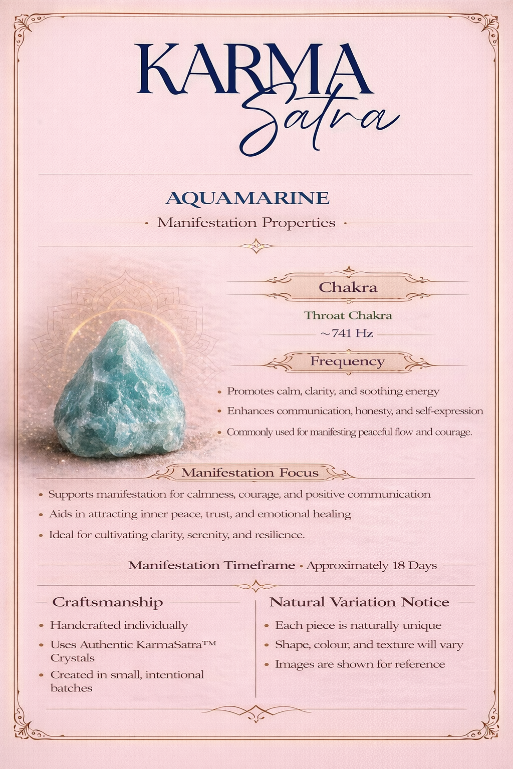 KarmaSatra™ March Birthstone Crystal Bracelet