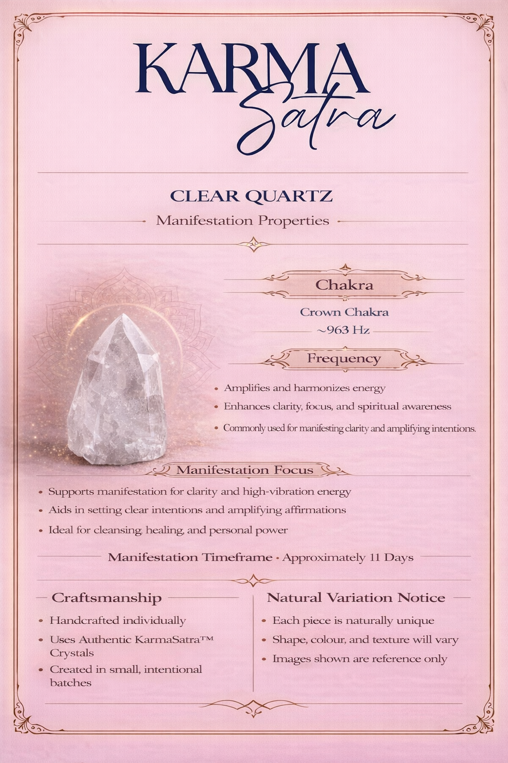 KarmaSatra™ Clear Crystal Keychain