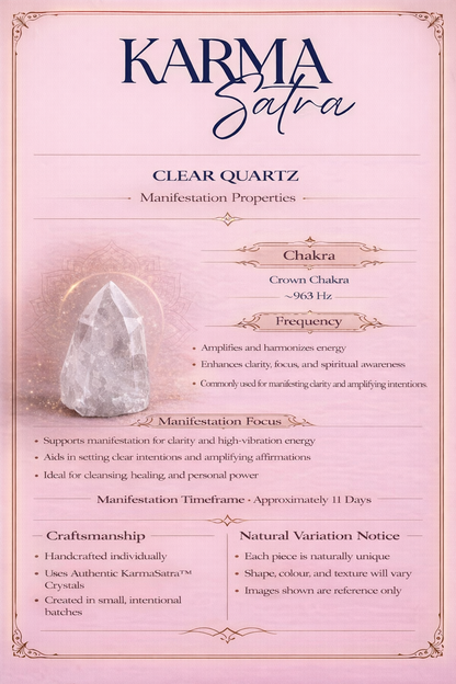 KarmaSatra™ Clear Crystal Keychain