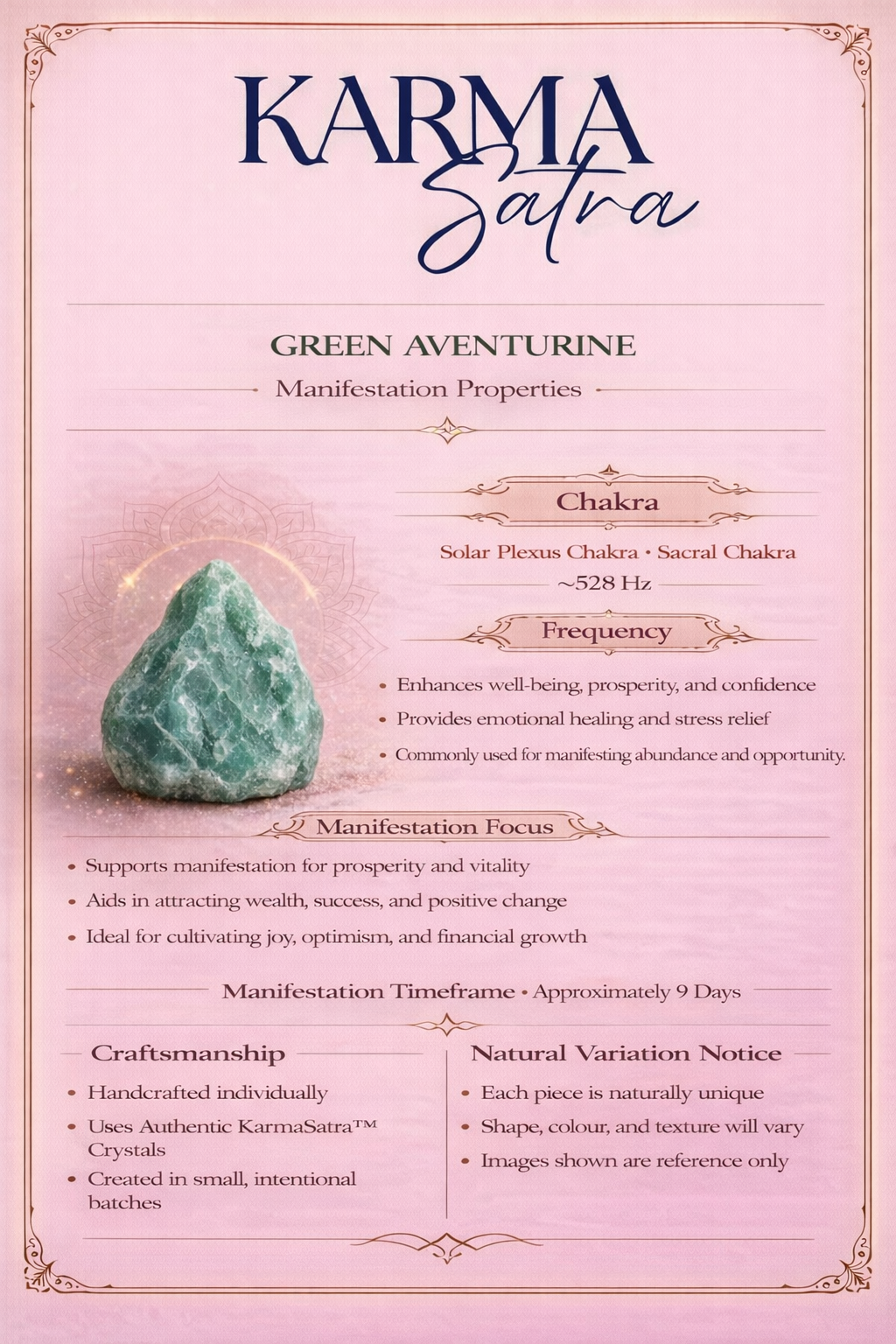 KarmaSatra™ Green Aventurine Sun Catcher