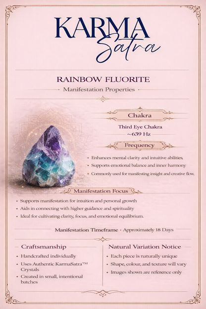 KarmaSatra™ Fluorite Crystal Keychain