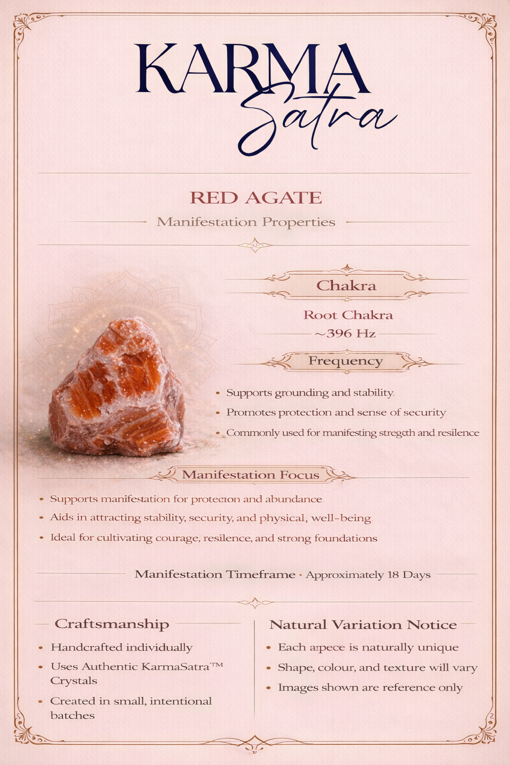 Red Agate Manifestation Night Stand