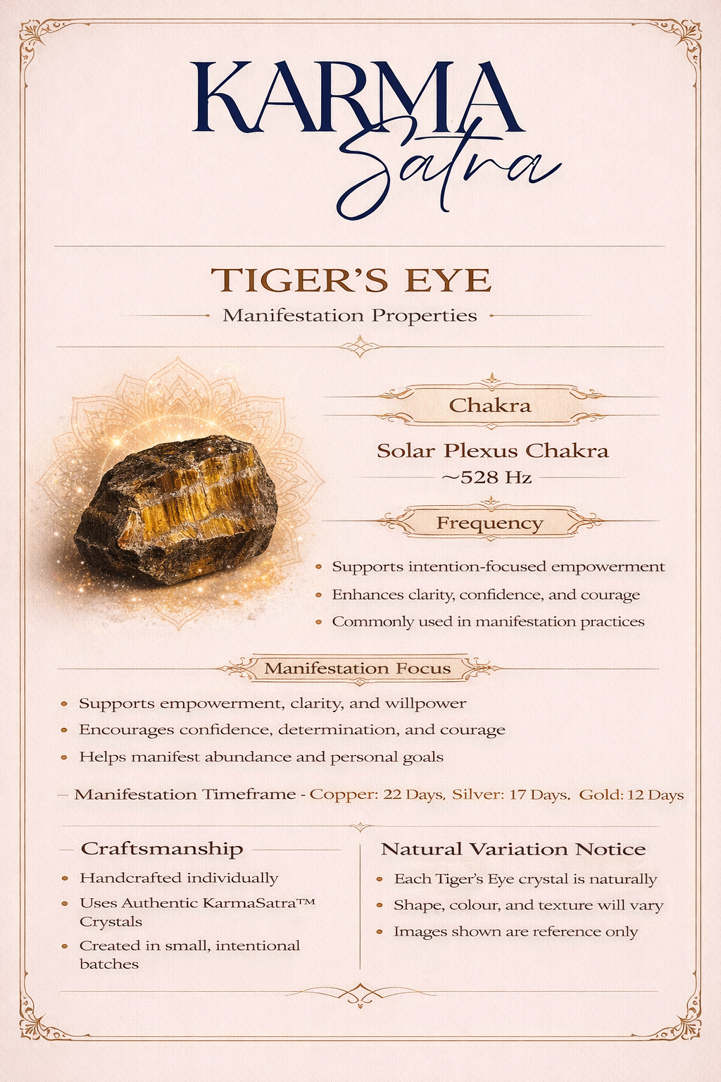 Tiger's Eye Energy Pendant (Copper)