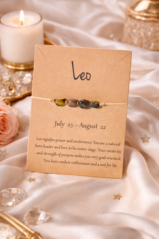 KarmaSatra™ Leo Zodiac Crystal Bracelet