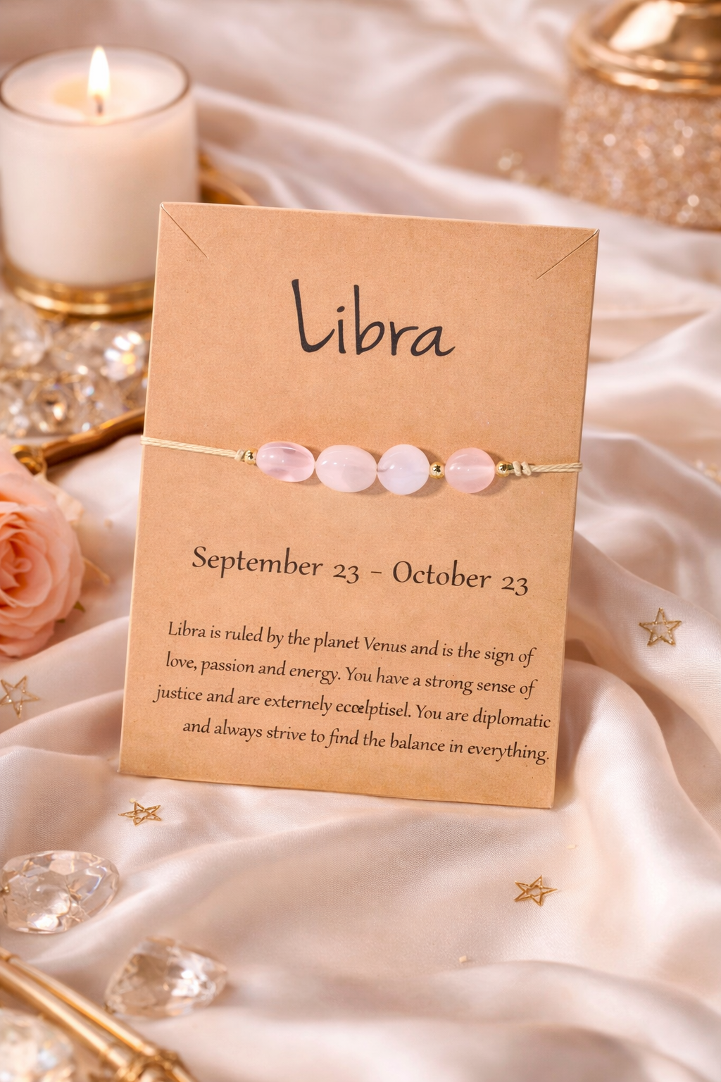 KarmaSatra™ Libra Zodiac Crystal Bracelet