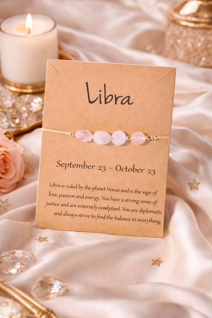 KarmaSatra™ Libra Zodiac Crystal Bracelet