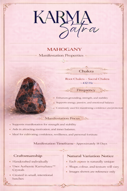 KarmaSatra™ Mahagony Crystal Keychain