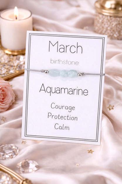 KarmaSatra™ March Birthstone Crystal Bracelet