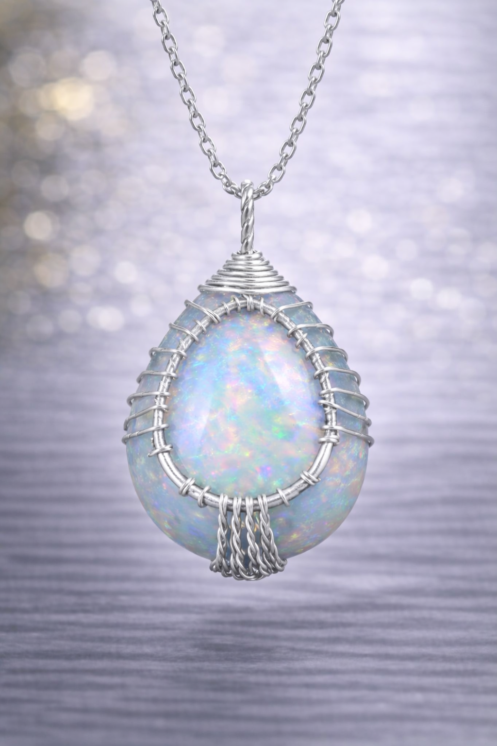 Opal Energy Pendant (Silver)