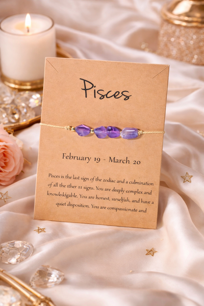 KarmaSatra™ Pisces Zodiac Crystal Bracelet