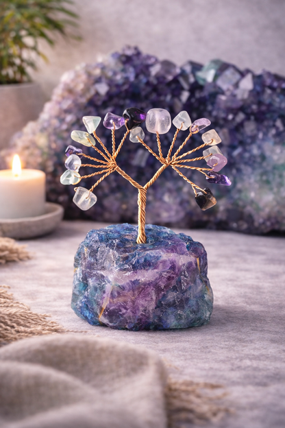 Rainbow Fluorite Manifestation Night Stand
