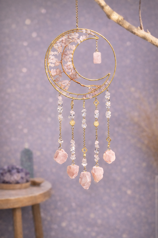 KarmaSatra™ Rose Quartz Dream Catcher