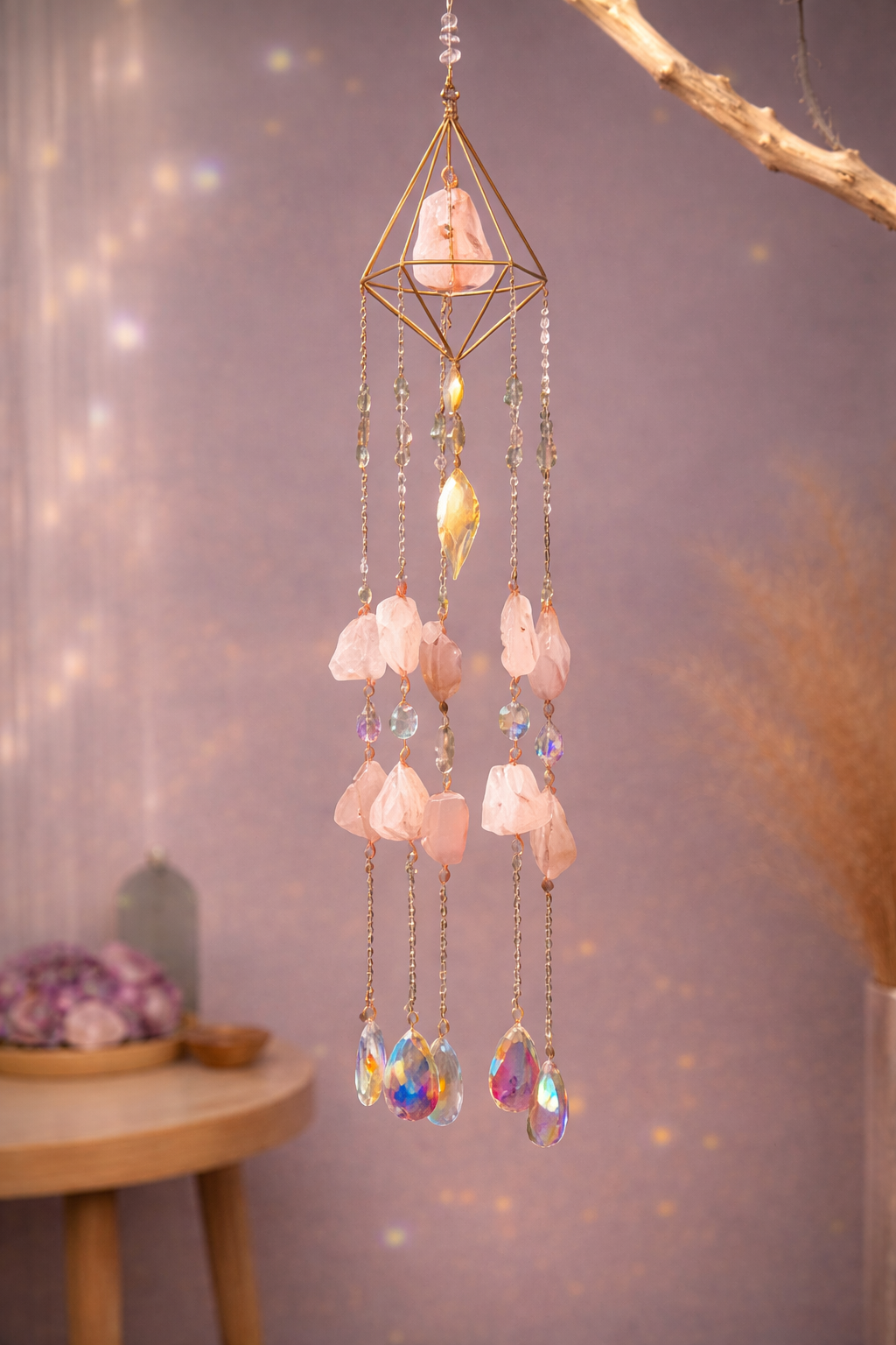 KarmaSatra™ Rose Quartz Sun Catcher