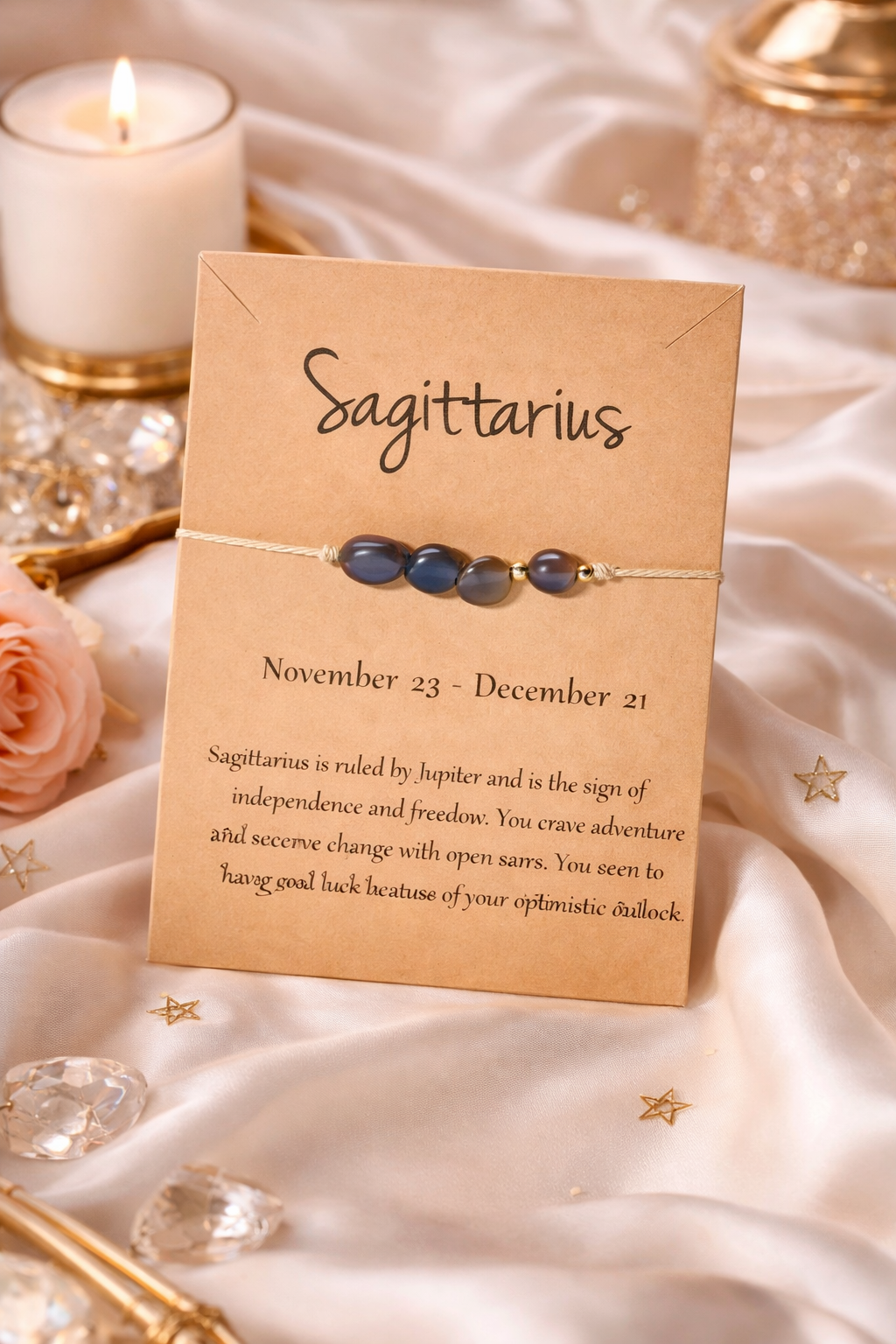 KarmaSatra™ Sagittarius Zodiac Crystal Bracelet